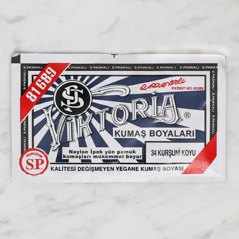 Viktoria Kumaş Boyası Kurşuni Koyu - 34